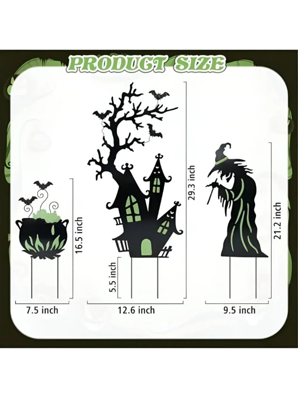 Outdoor Halloween Yard Signs Decorations, 3 Pack Halloween Yard Stakes
